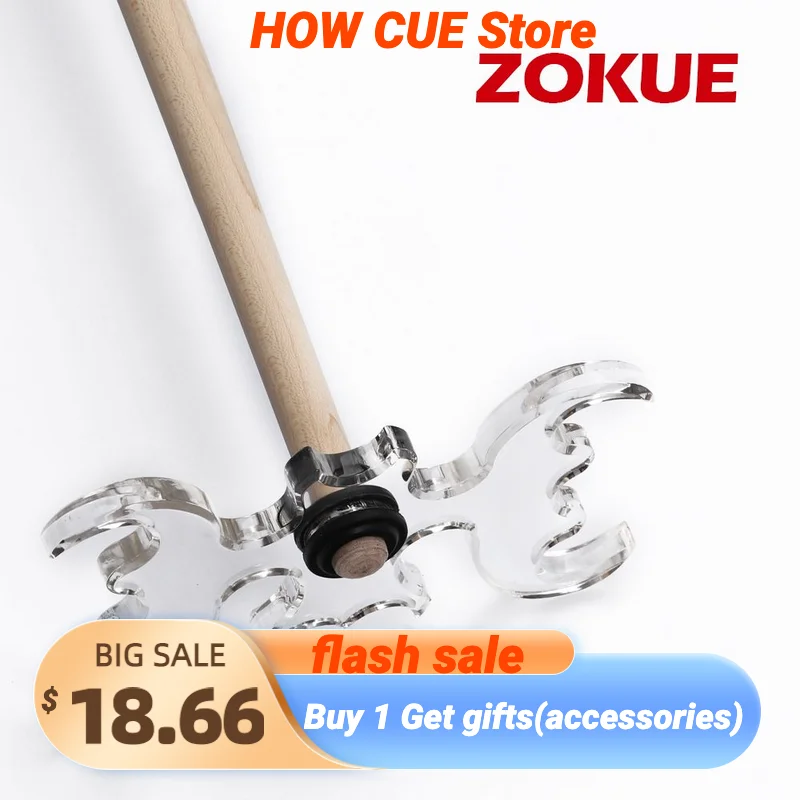 

ZOKUE Durable Anti-slip Billiard Pool Snooker Cue Rest Bridge Head Holder Plastic Transparent Professional Accessory Billiard
