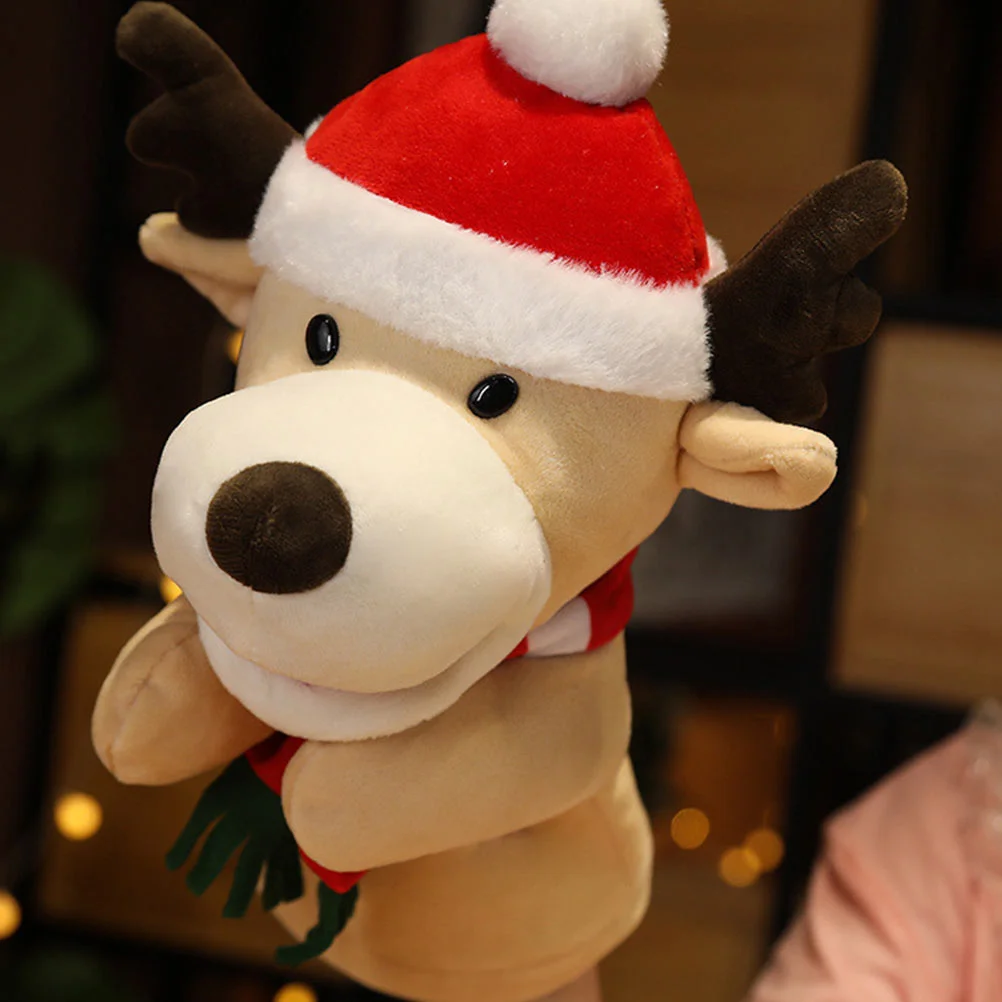 Мультяшная ручная кукла Санта-Клауса животные для родителей и детей детские