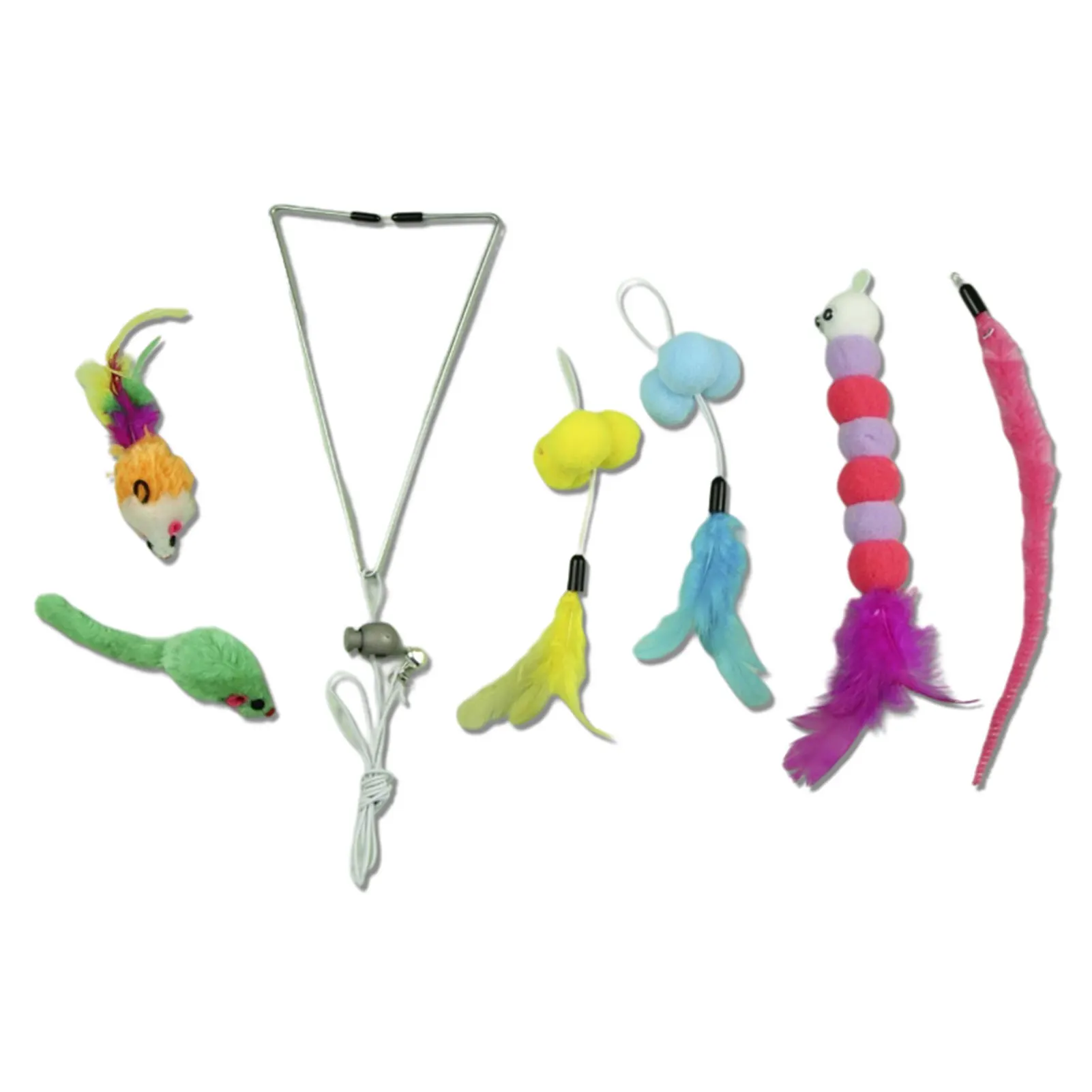 

Подвесная дверь, набор игрушек для кошек, коты, флиртовые интерактивные игрушки для кошек, плюшевые игрушки с перьями для домашних кошек, то...