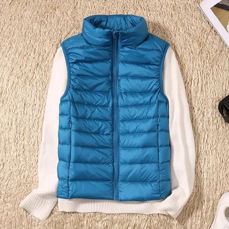 jackets Portable Brand Women Sleeveless Women's Ultra Light Down Vests Slim Jacket Girl Gilet Plus Lightweight Windproof Warm Wa