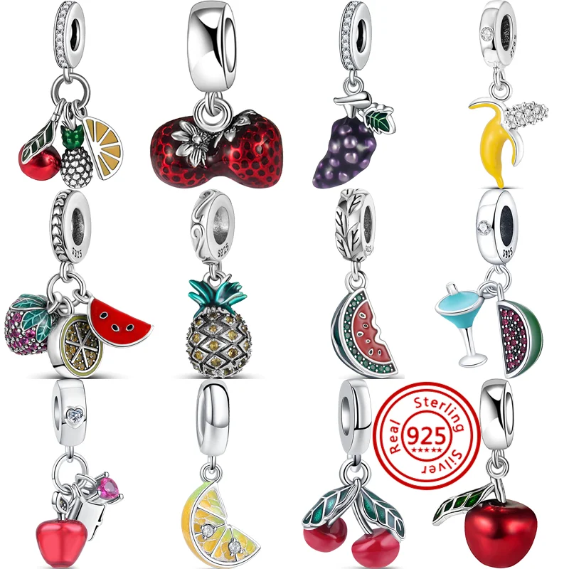 Подвеска из серебра 925 пробы в виде клубники