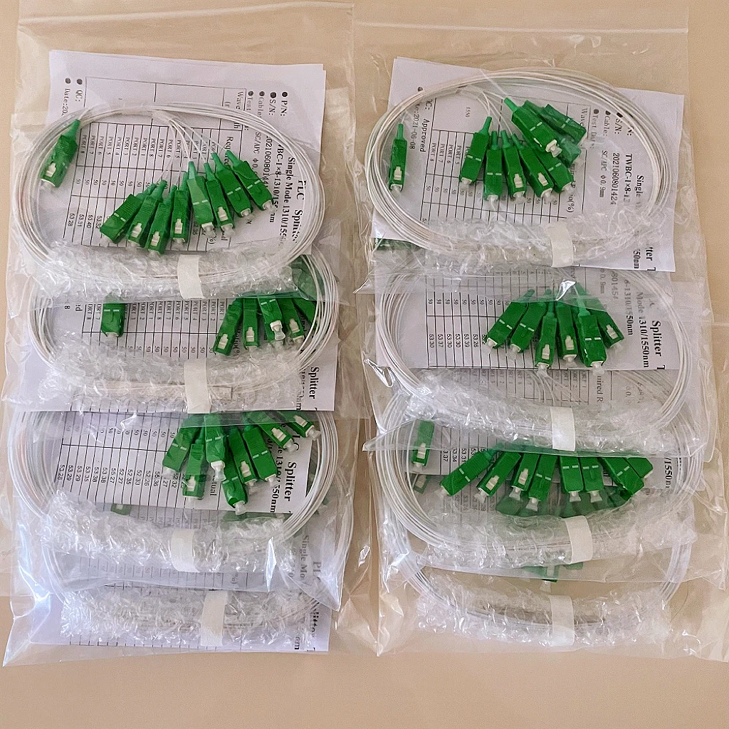 10 шт. SC/APC 1X8 PLC сплиттер 0 9 мм стальная трубка 1 м волоконно-оптический FTTH