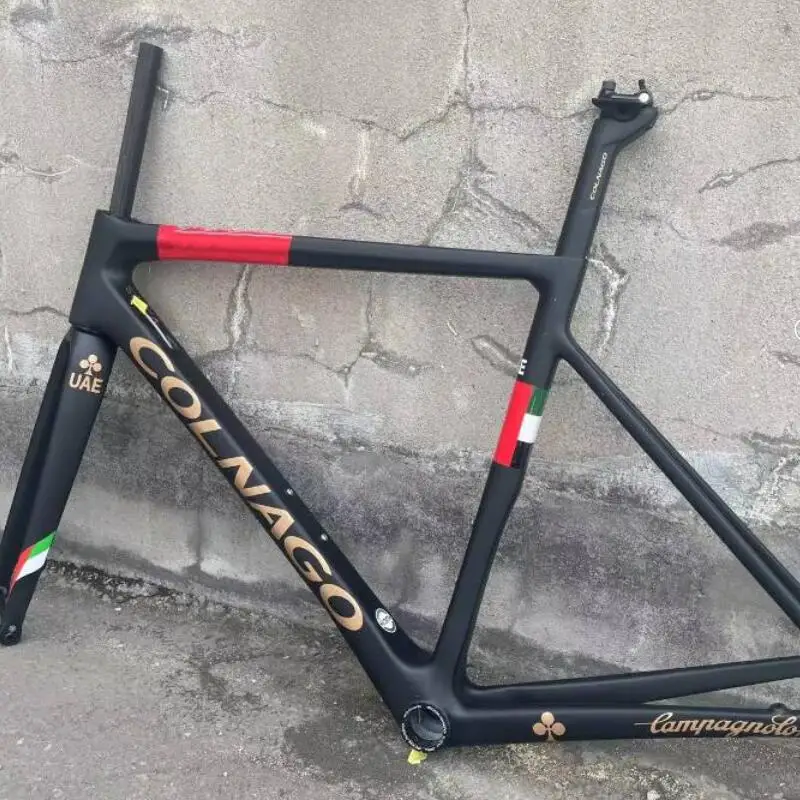 V3Rs New Color Design Gold Decals Carbon Road Bike Frame Outdoor Cycling Frameset:Carbon Frame+Fork+Seat Post+Headset+Clamp