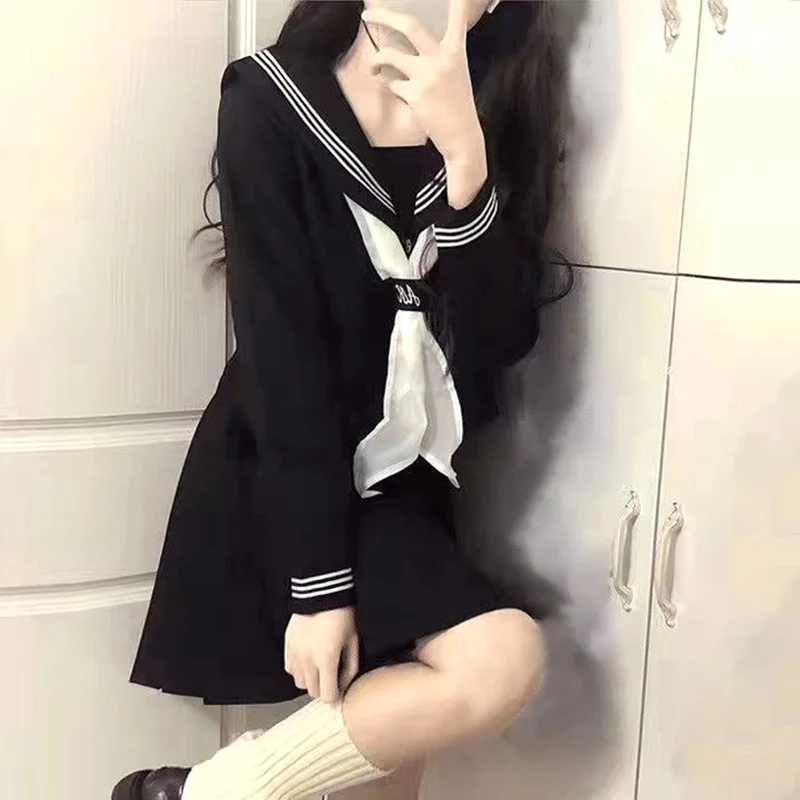 Japanse Jk Uniform School Meisje S-XXL Groen College Stijl Pak Sailor Kostuum Vrouwen Sexy Shirt Plooirok |