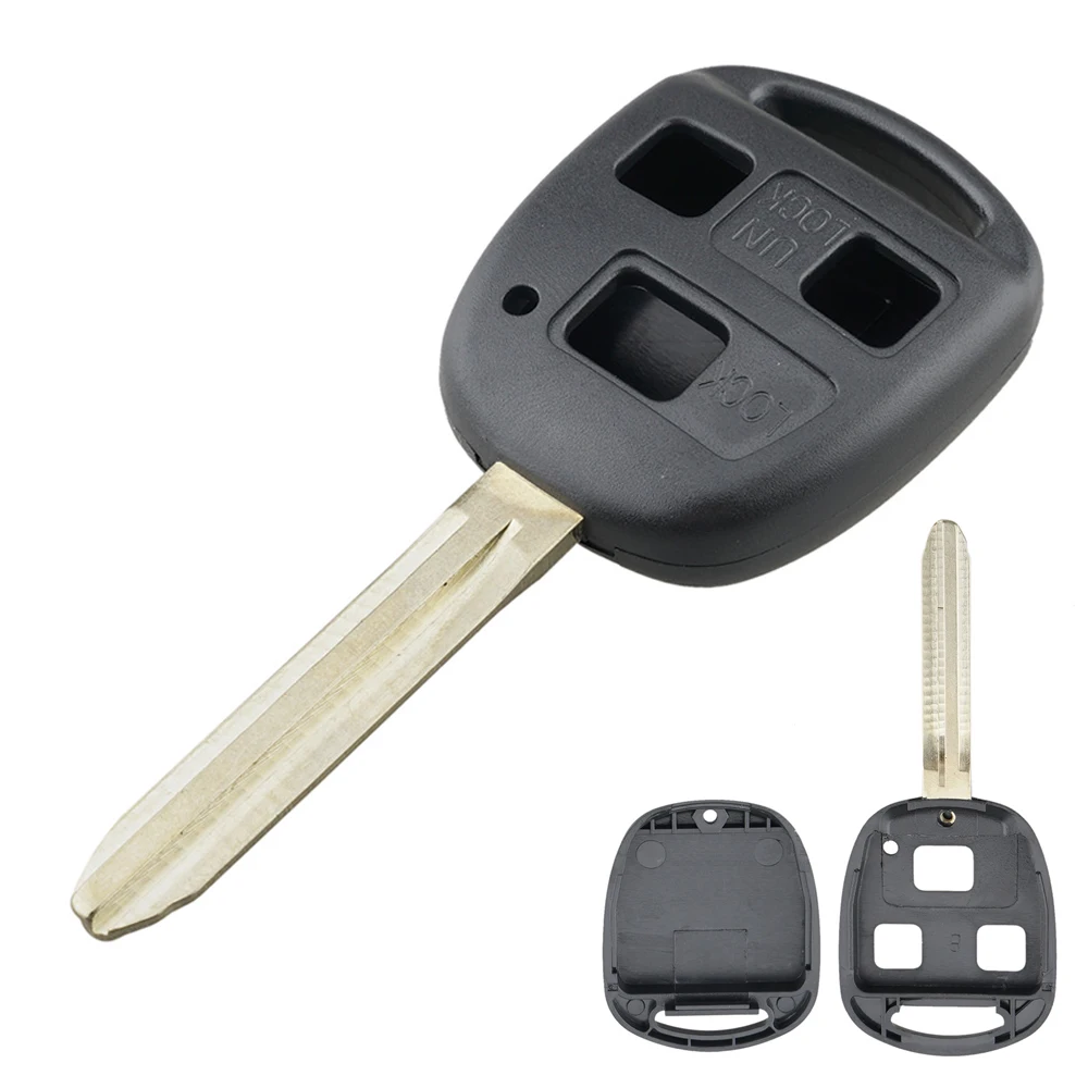 

3 Buttons Remote Car Key Fob Case Shell Replacement Keyless Entry Transmitter Automobile Key Cover Replacement for Toyota Yaris