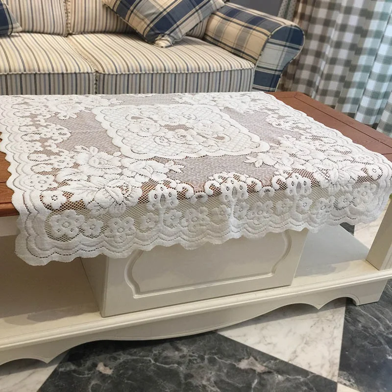 

Hotel Home Decor tkanina biała koronka w stylu Vintage dekoracyjny obrus jadalnia obrus tkanina tekstylna wesele