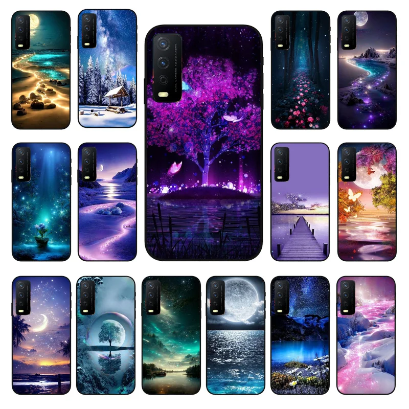 

Moon Nature Butterfly Phone Case For VIVO Y31 Y21 Y70 Y21S Y20S Y72 Y35 Y11 Y53S Y33S Y55 Y76 Y51 Y11S Y01 Y1S Y91C Y91i