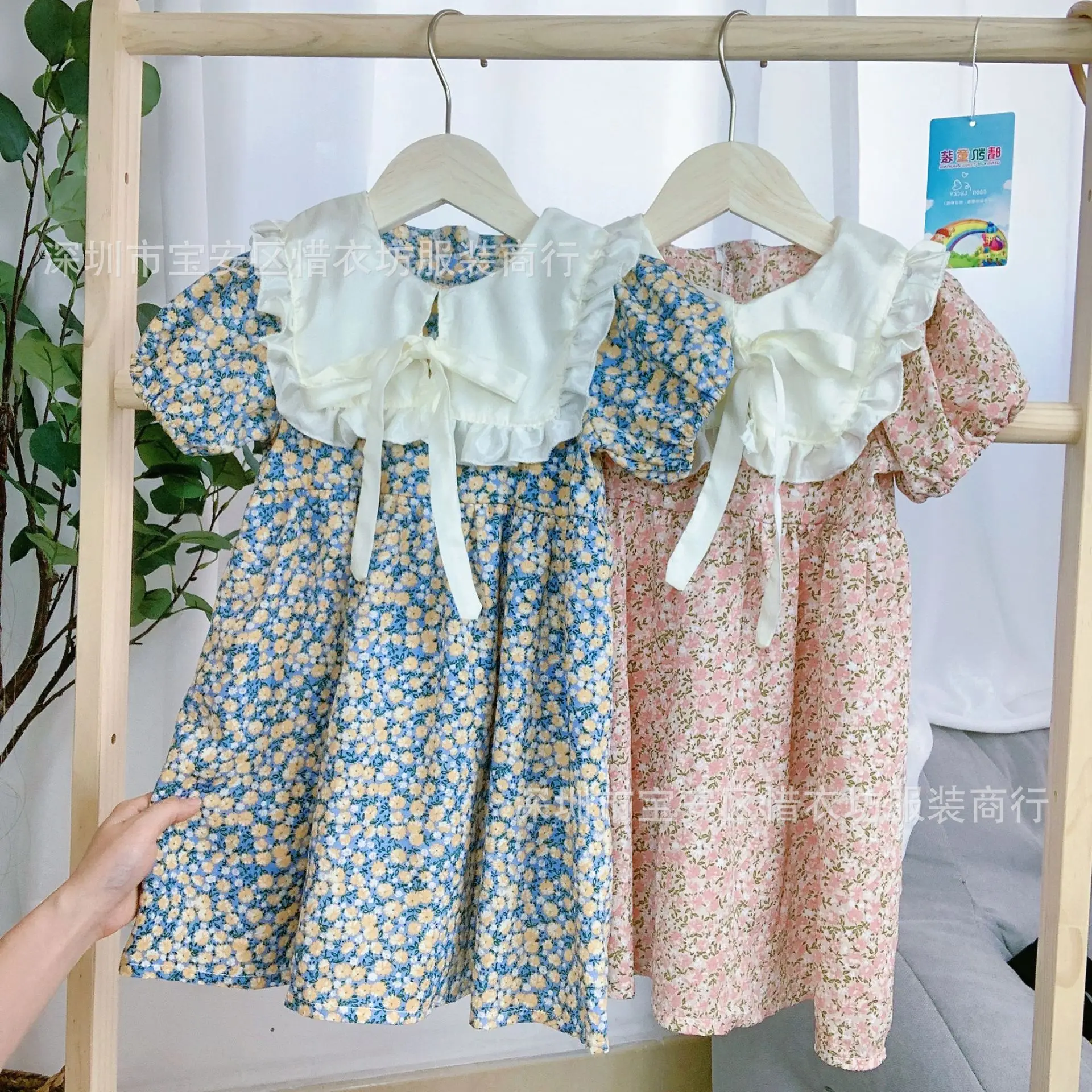

Girls' floral dress summer thin baby skirt children's 2022 new children's Dress Girls' exotic princess skirt