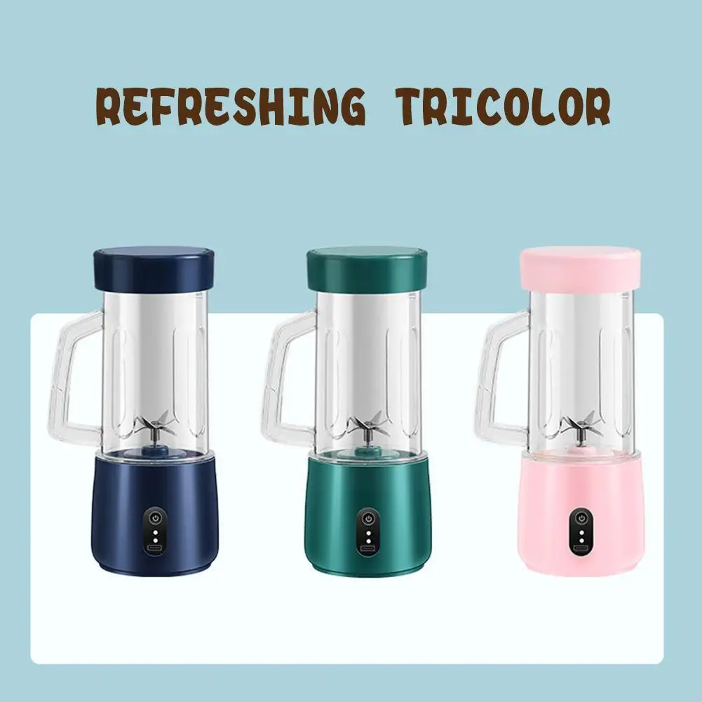 

530ML Electric Juicer Portable Smoothie Blender USB Mixer Food Processor Fruit Rechargeable Juicer Cup Blender Machine Mini W1B0