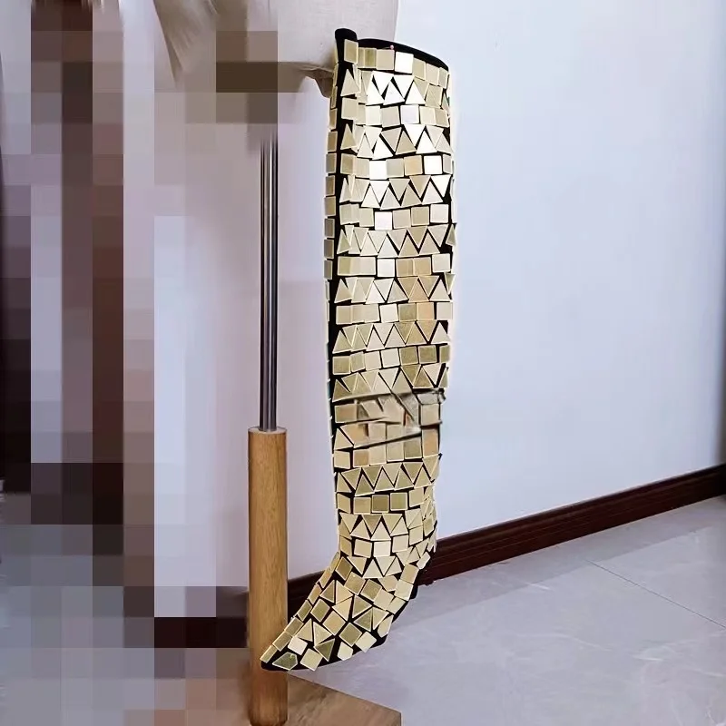 Блестящий Золотой Серебряный атмосферный зеркальный чехол с блестками Длинные