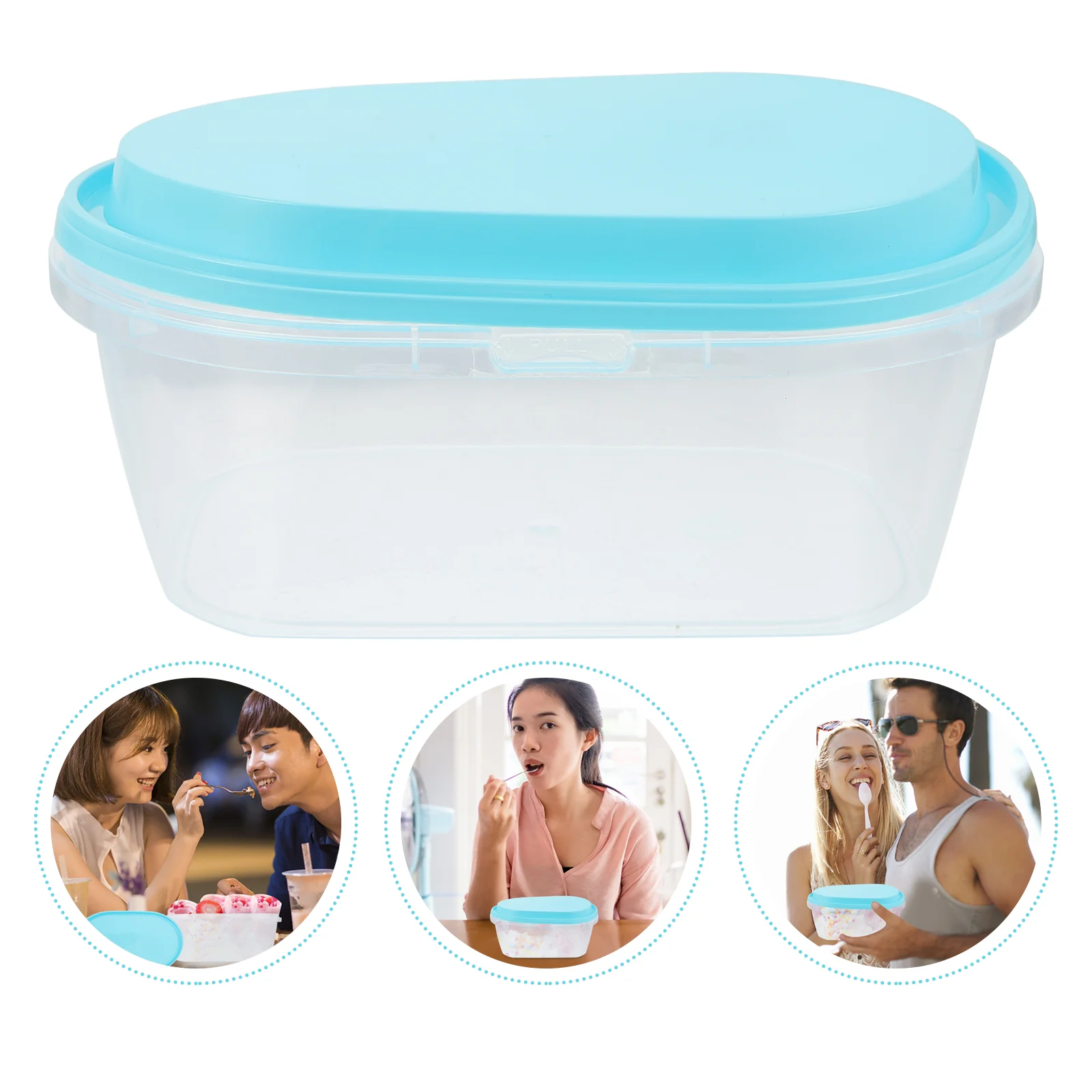 

Cream Ice Box Containers Cake Storage Freezer Container Carrier Tub Dessert Tubs Cups Reusable Clear Fruit Lids Yogurt Holder