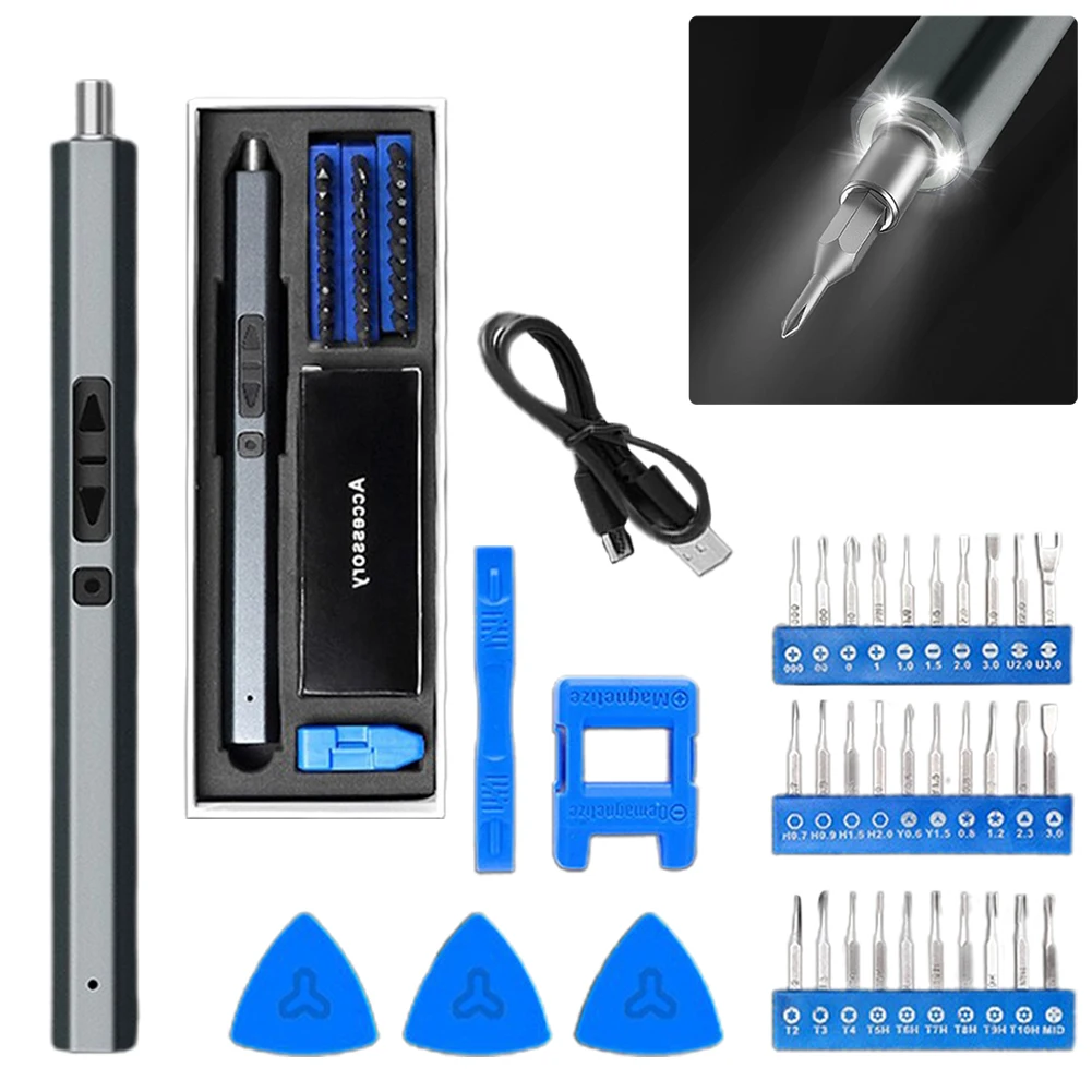 

36 IN 1 Electric Screwdriver Bit Set Large Capacity USB Rechargeable Torque Tool