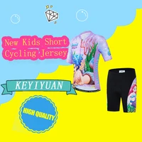 keyiyuan 2022 kids cycling jersey set boys short sleeve summer cycling clothing mtb ropa ciclismo child bicycle wear sports suit