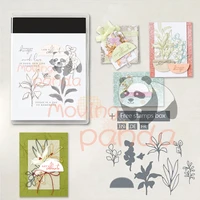 mp633 new flowers clear stamps and cutting dies for diy dies scrapbooking handmade photo album hand account craft decoration