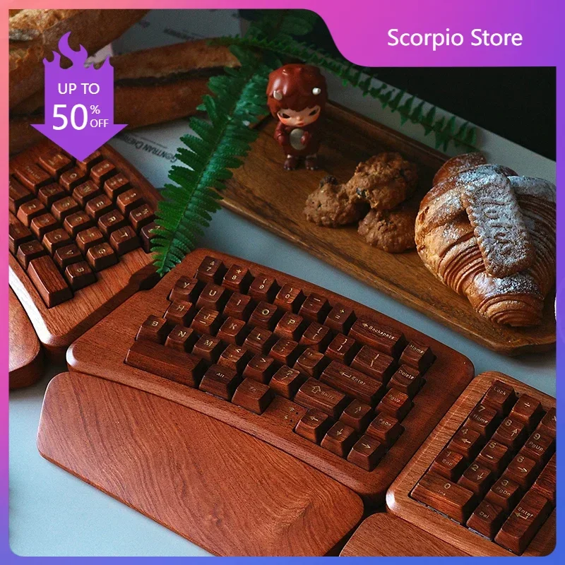 Alice60 Сплит-клавиатура из палисандра на заказ Трехрежимное магнитное притяжение