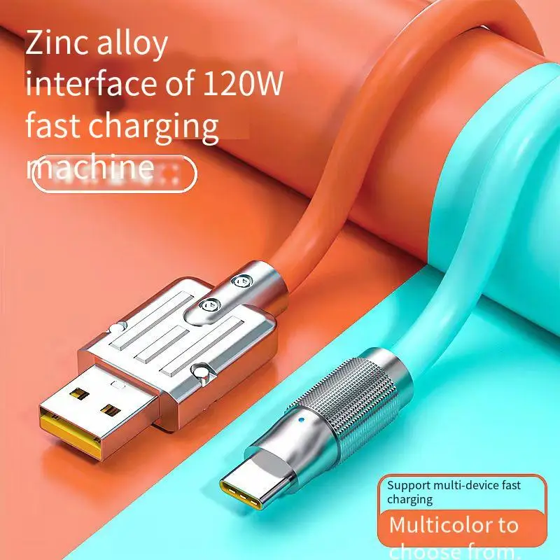 

Fast Charging USB Type C cable 6A Data Line Suitable Phone Huawei Type c Mobile Phone 120W Super Fast Charging Data Line xiaomi