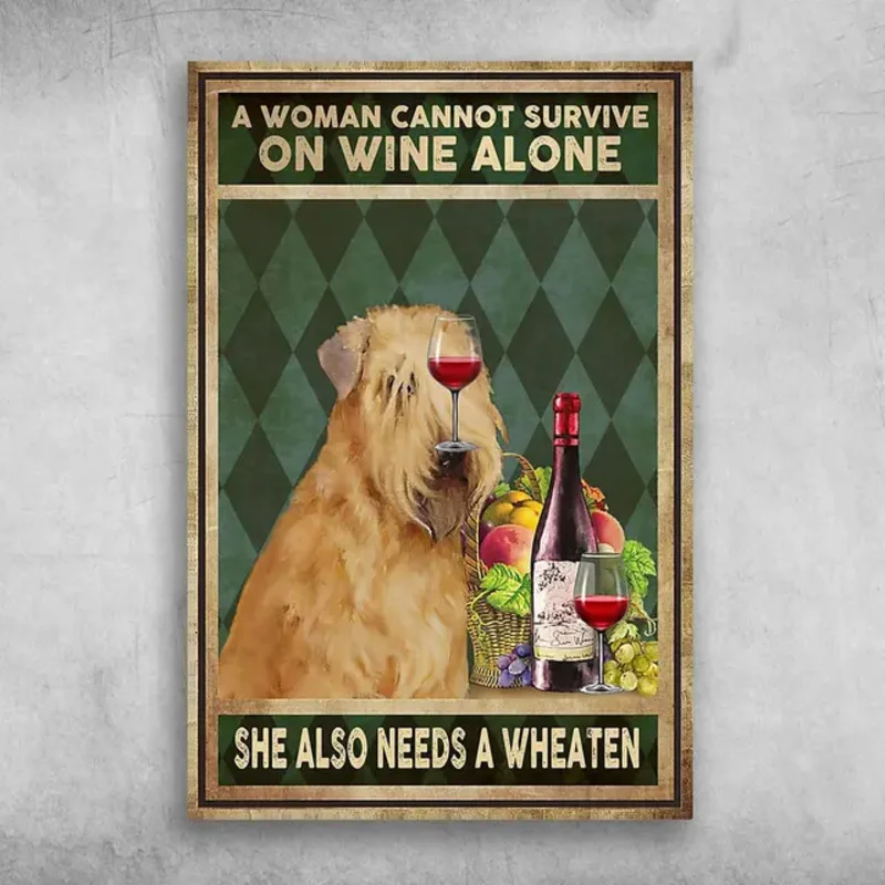Женщина не может выжить в вине она тоже нуждается Хаски украшение на стену