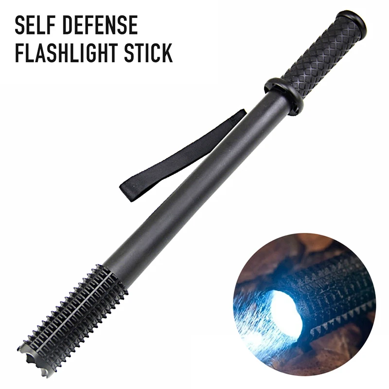 Enlarge Self Defense Flashlight Stick Waterproof Baseball Bat Aluminium Alloy Torch For Emergency Self Defense Riot Equipment Flashlight