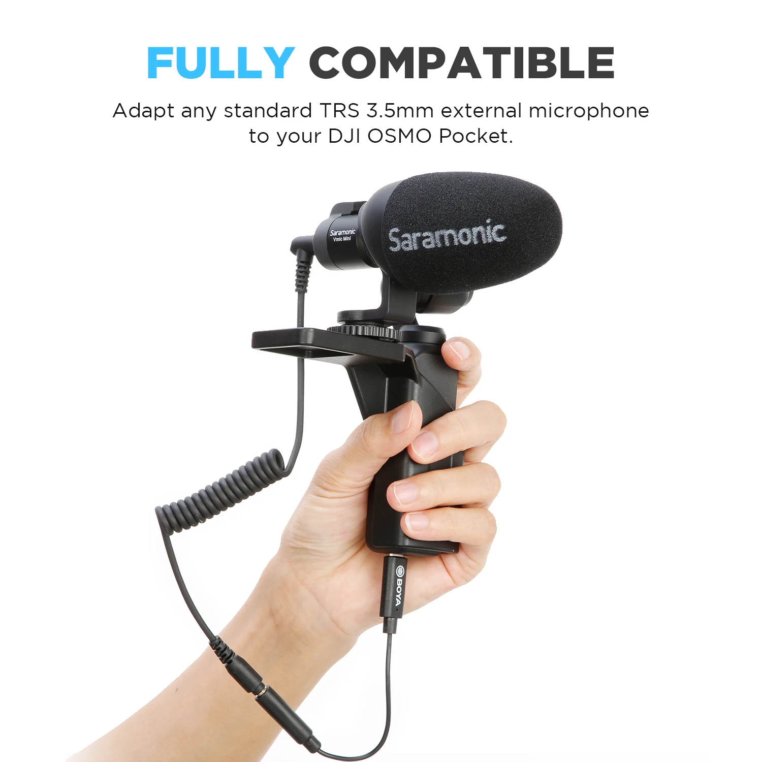 BOYA BY-K6 3.5mm TRS (Female) to Type-C Microphone Adapter Audio Adapter for DJI OSMO Pocket Converter Microphone Using