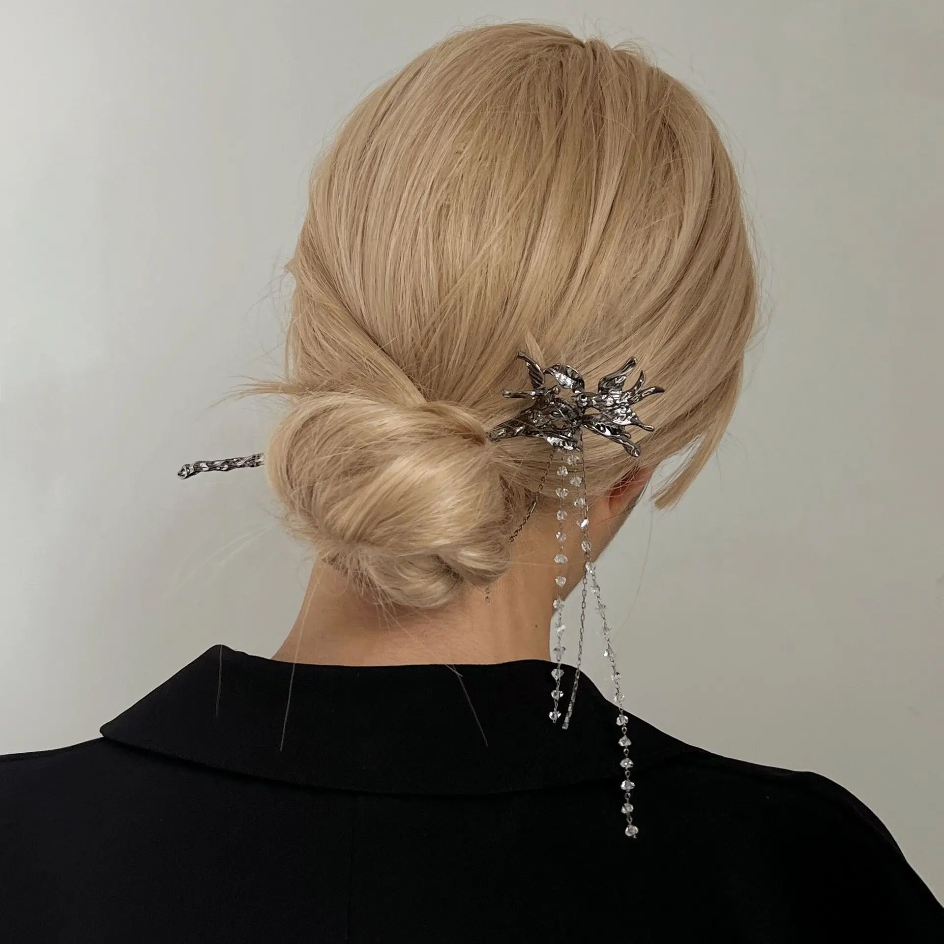 Шпилька для волос с длинными кисточками винтажные металлические шпильки