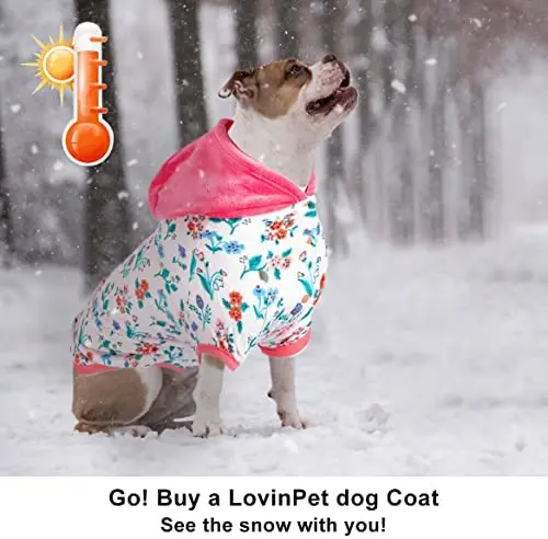 

Hoodies for Dogs, Jackets,Soft Upgrade Lightweight Fabric Fresh Wisteria Flowers Prints Dog Clothes,Dog Flannel Shirt,Suitable