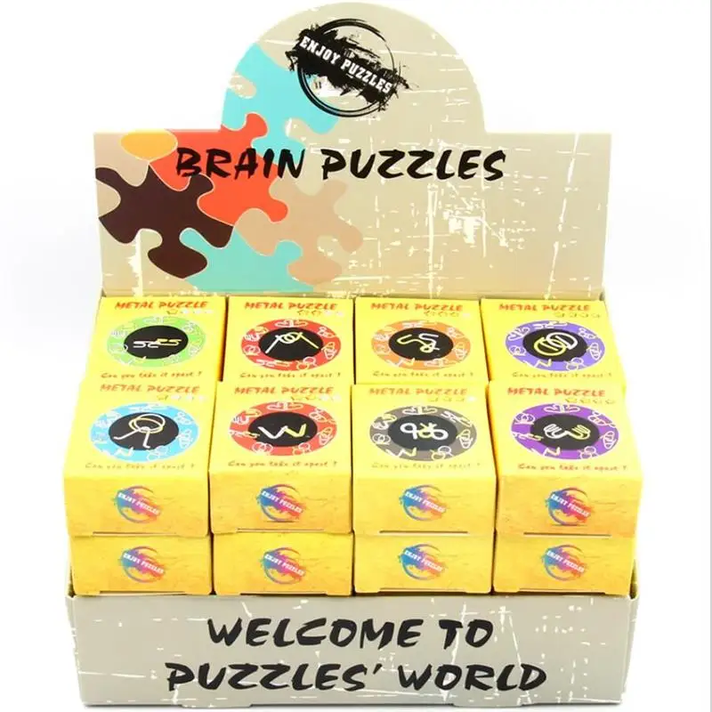 

Classic IQ Metal Wire Brain Teasers Lock Puzzles Game