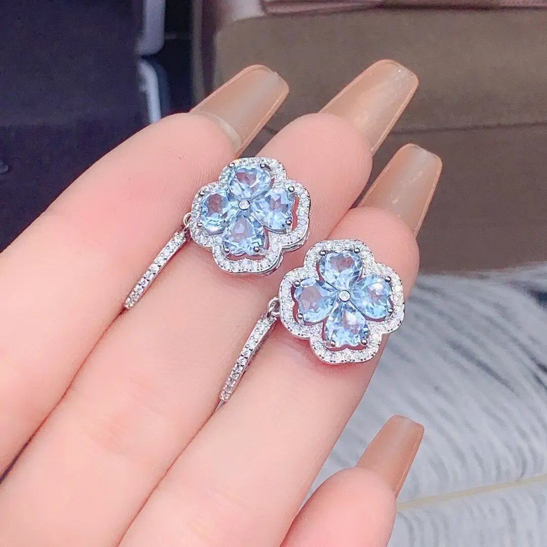 Женские серьги-снежинки из серебра 925 пробы