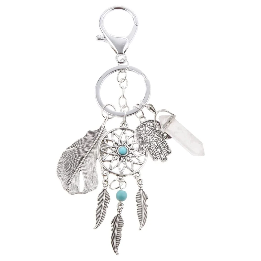 

Alloy Dreamcatcher Key Chain Bohemia Pendant Keyring Bag Hanging Ring Ornament Accessories