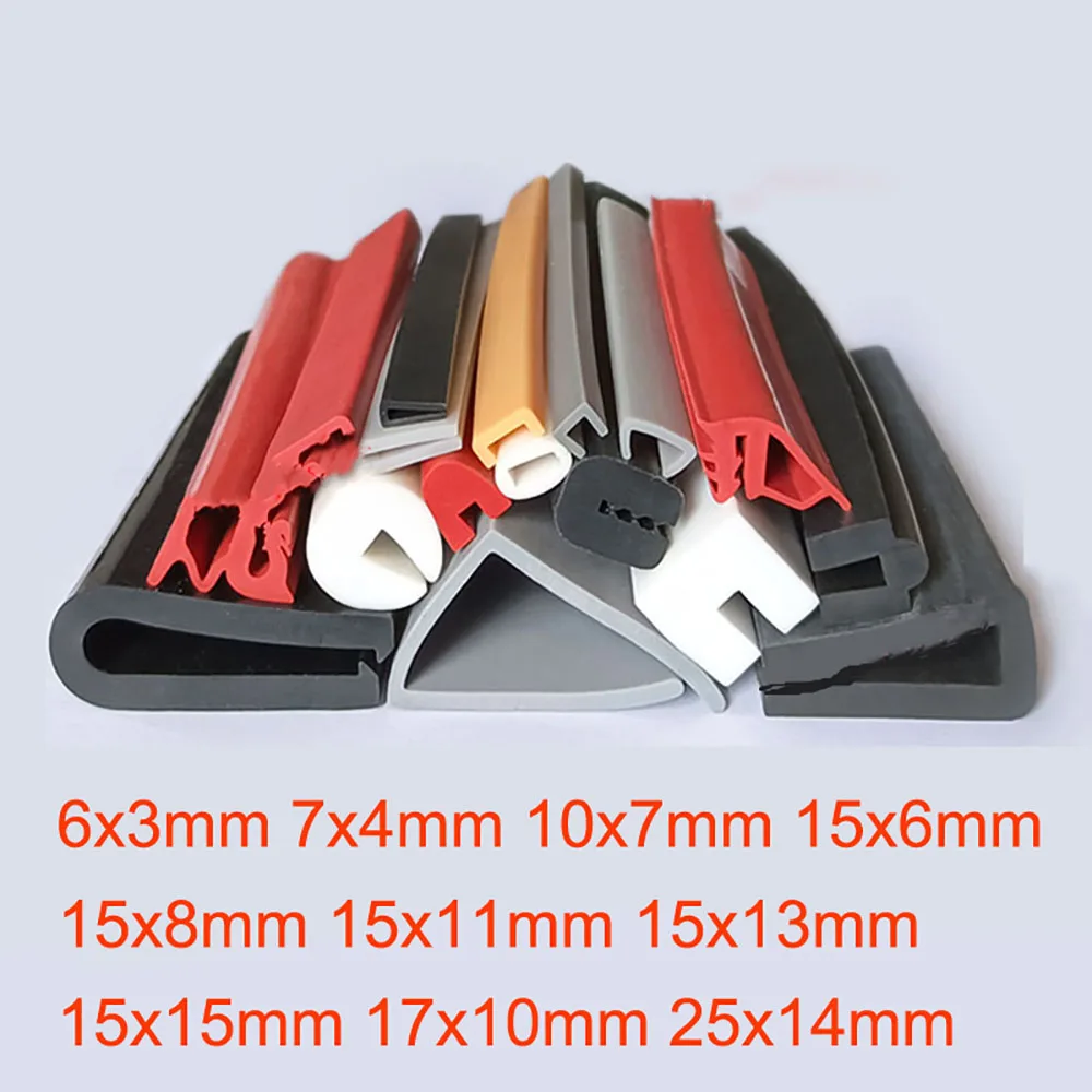 Звукоизоляционная лента U-образной формы из силикона и стекла 1-5 м