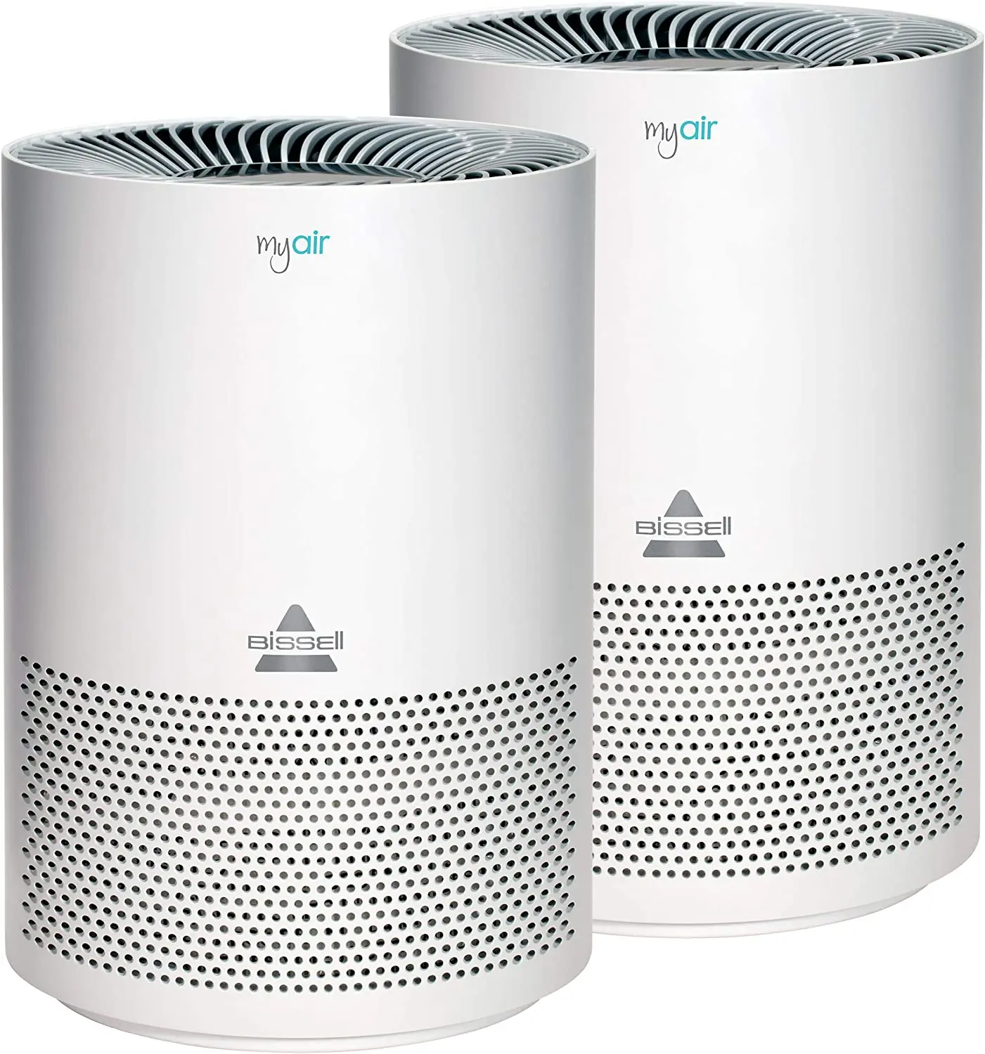 

MYair, 2 Pack, Purifier with High Efficiency and Carbon Filter for Small Room and Home, Quiet Bedroom Air Cleaner for Allergies,