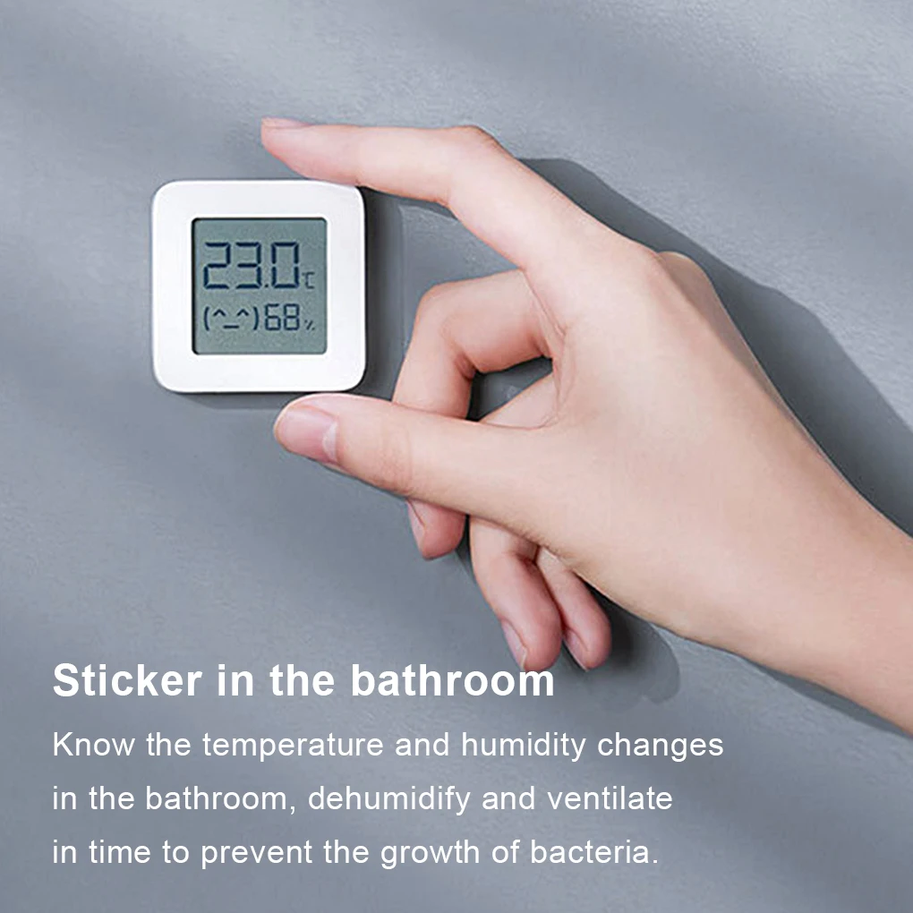 

2-in-1 Thermometer Living Room Digital Wall Wireless Hygrometer 1%RH Portable Plastic Temperature Humidity Gauge