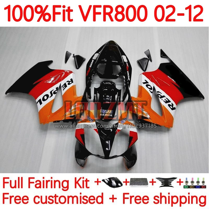 

Interceptor Kit For HONDA VFR800 VFR 800 RR CC VFR800RR 02 03 04 05 06 07 Repsol Orange 2008 2009 2010 2011 2012 Fairing 121No.4