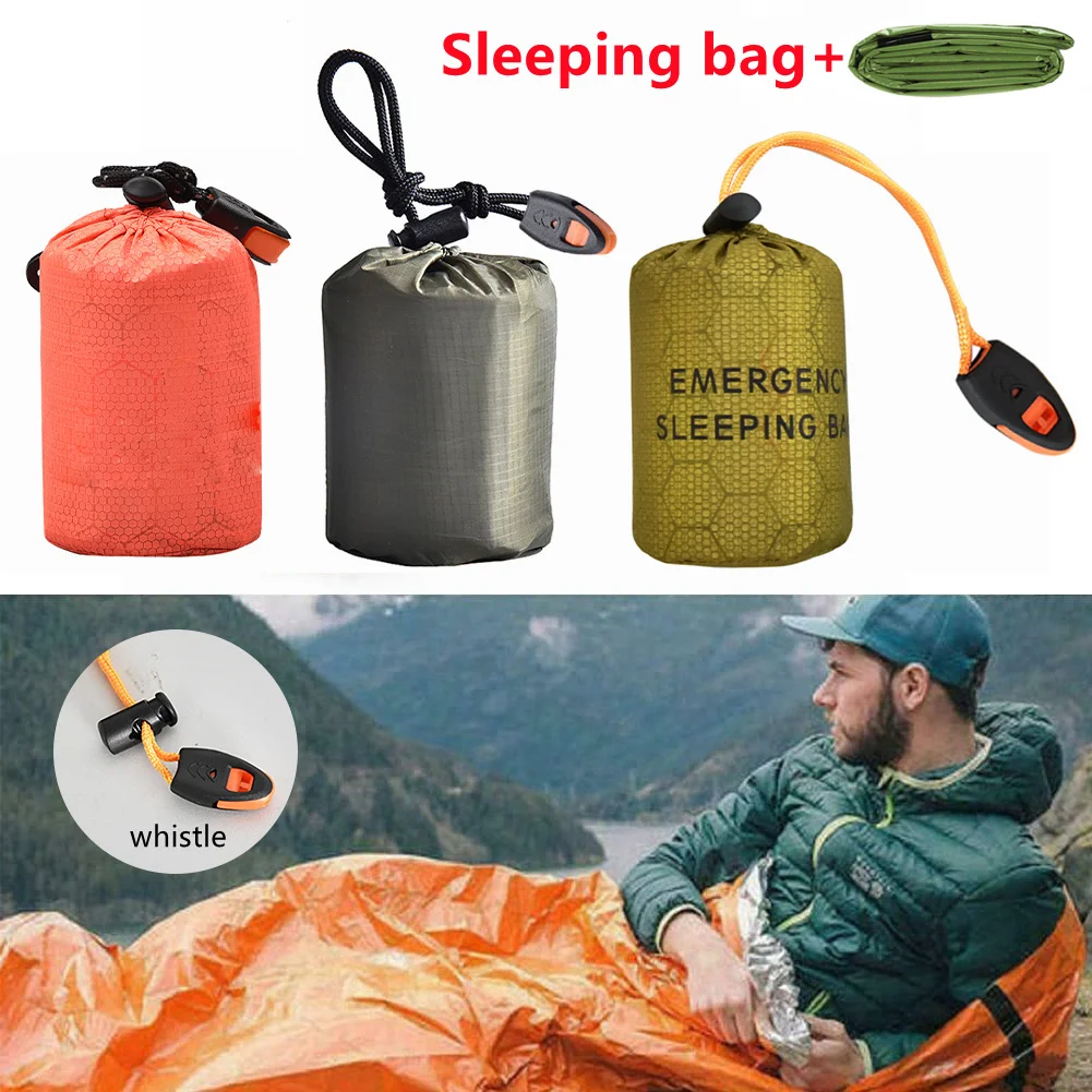 

Outdoor Camping Sleeping Bag Emergency Thermal Waterproof Sleeping Storage Bag Camping Sack Survival Camping Accessories