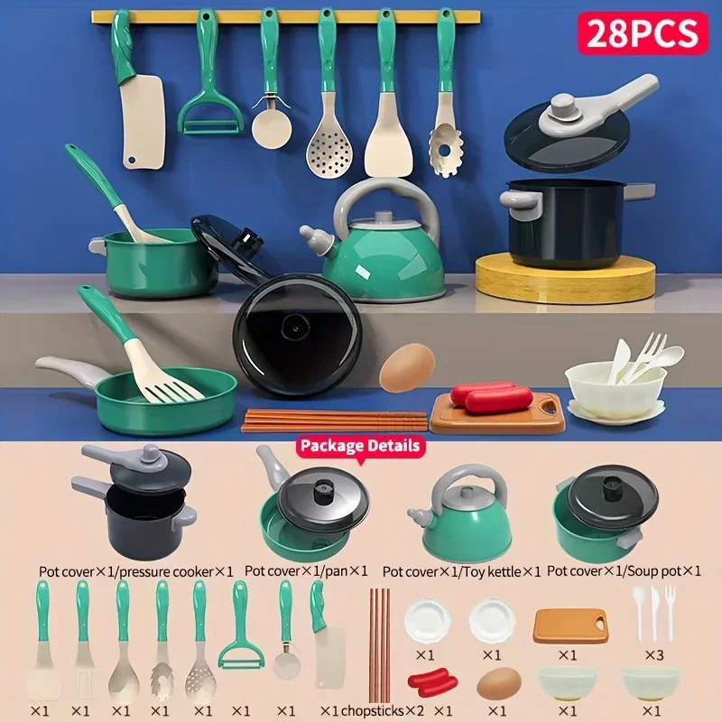 Детский набор кухонных игрушек из пластика 28 шт | AliExpress