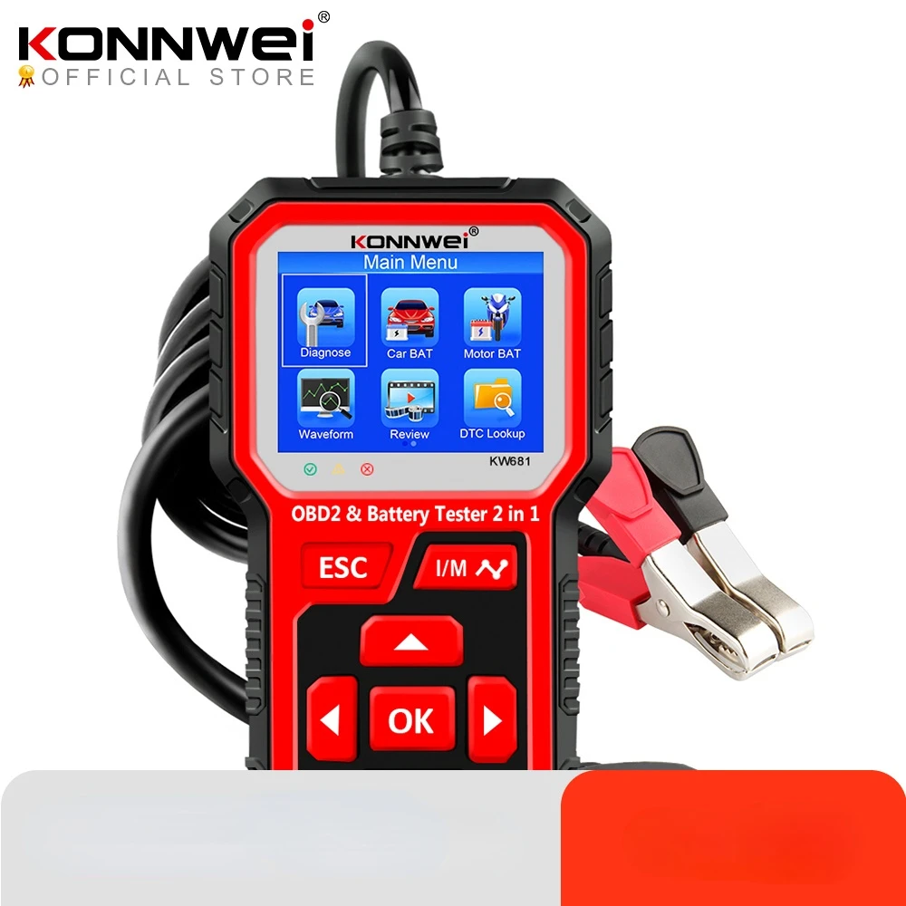 2 в 1, автомобильный диагностический сканер OBD2, 6 в, 12 В