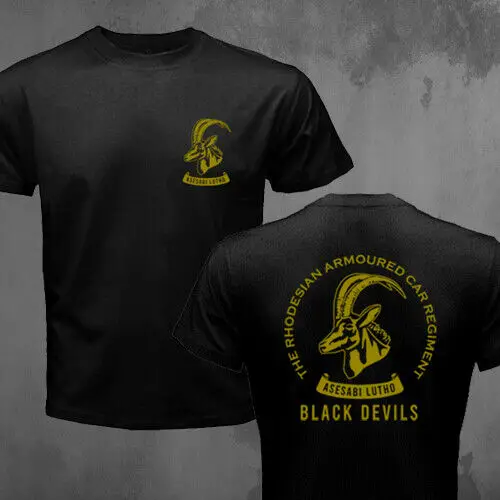 

Rhodesian Armoured Car Regiment Corps Black Devils Army Bush War T-shirt