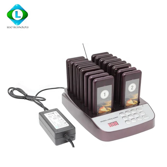 

16PCS Waterproof coaster pager for restaurant, wireless calling system for restaurant