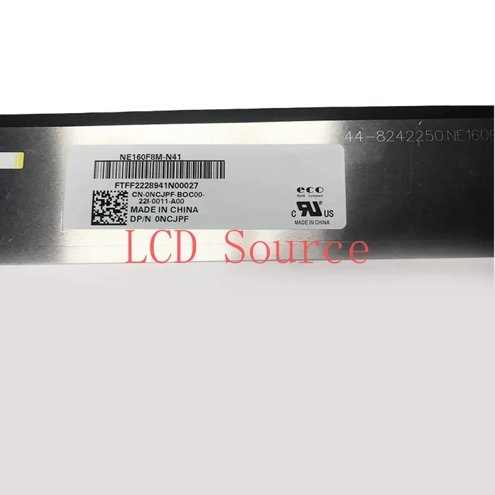 NE160F8M-N41 NE160F8M-N42 B160QAN01.0 для Dell Inspiron 16 7610 5625 3072 × 1920 40-контактный 3K ноутбук 0 дюйма