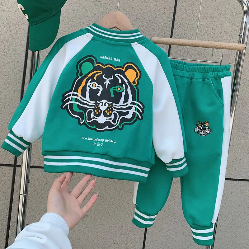 

Спортивный костюм с капюшоном для девочек-подростков, комплект из 2 предметов, с длинным рукавом, с мультяшным принтом, на весну и осень