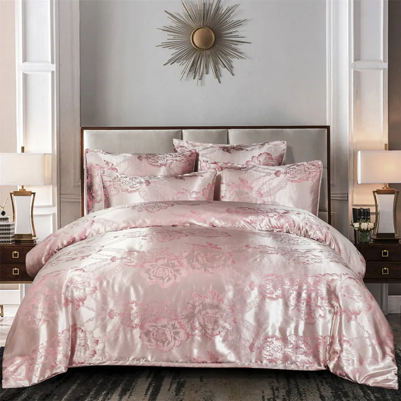 

Rushed European Luxury Duvet Cover Set Jacquard Bedding Sets For Beds Quilt Cover And Pillowcase Without Bed Sheet Bedclothes
