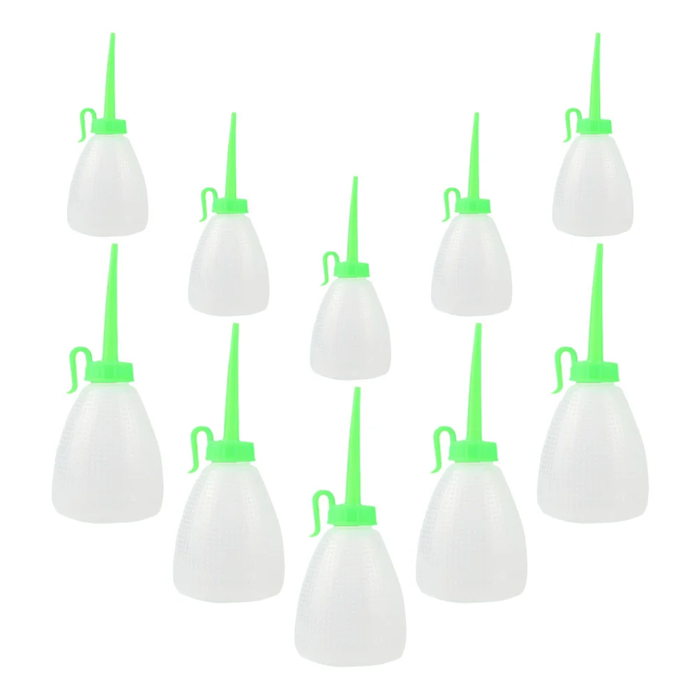 

10 Pcs Sewing Machine Oiler Glue Pointed Mouth Container Storage Plastic