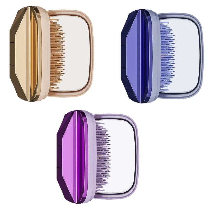 

Hair Brush with One Button Operation Round Massage Retractable Bristle Hairbrush Drop Shipping