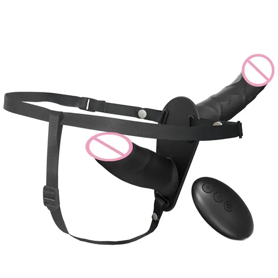 Искусственный пенис с двойной головкой носимый электрический страпон