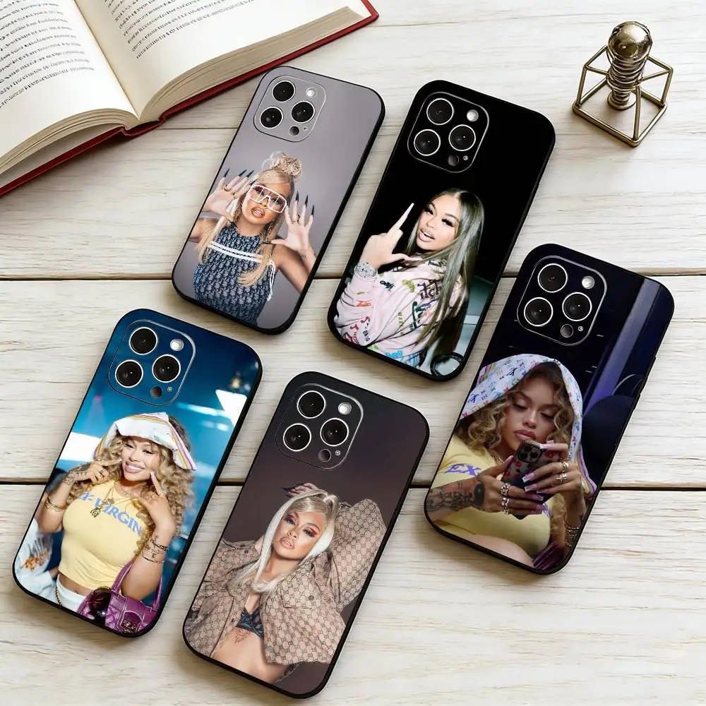 Фото Чехол для телефона Latto Big M-Mama R-Rapper для iPhone 17, 16, 15, 14, 13, 12, 11 Plus, Pro Max, XS, мягкий силиконовый черный чехол, подарок. №1