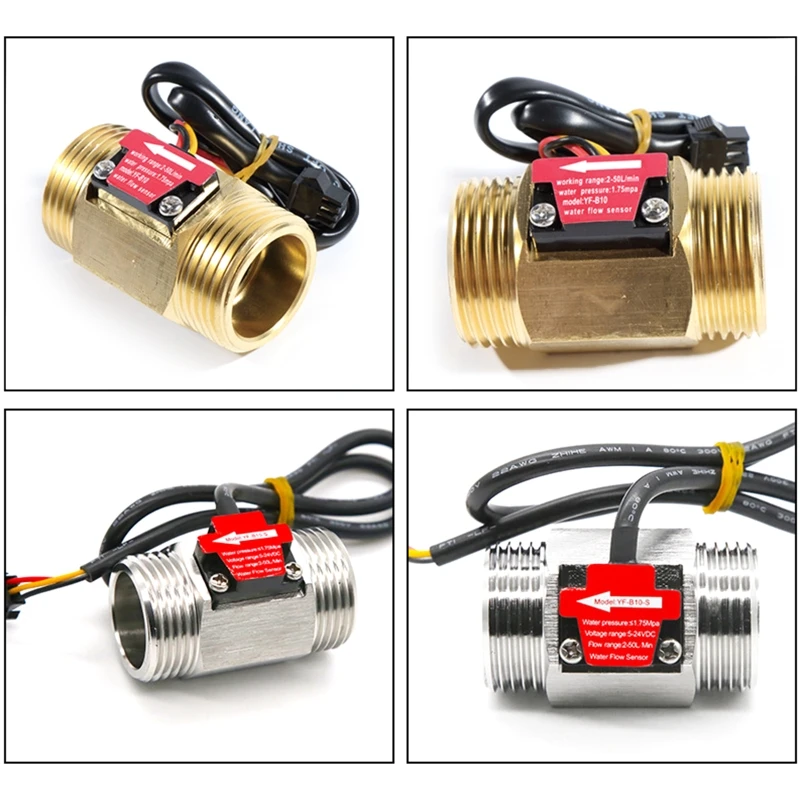 Wasser Fluss Sensor Hall Sensor Schalter Flow Meter Wasser Meter Industrie Turbine Durchflussmesser 1 Zoll Wasser Flow Sensor – Detail 3