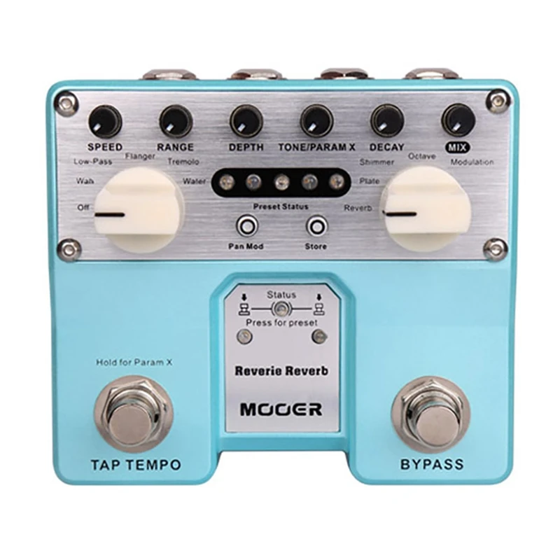 

New Hot MOOER Reverie Reverb Guitar Effect Pedal 5 Reverberation Modes 5 Enhancing Effects With Two Footswitch