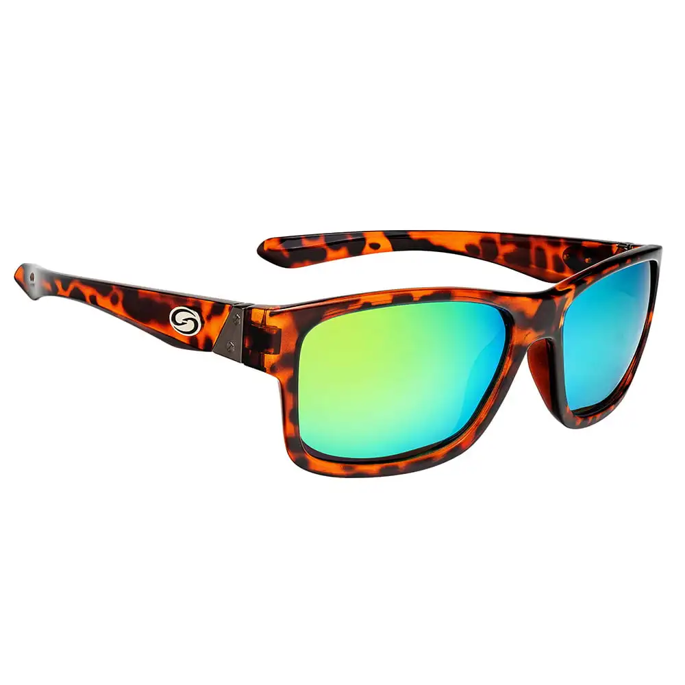 

Pro Performance Sunglasses Tortoiseshell Frame Green Mirror/Amber Lens Full Rim Frame Male and Female, Adult
