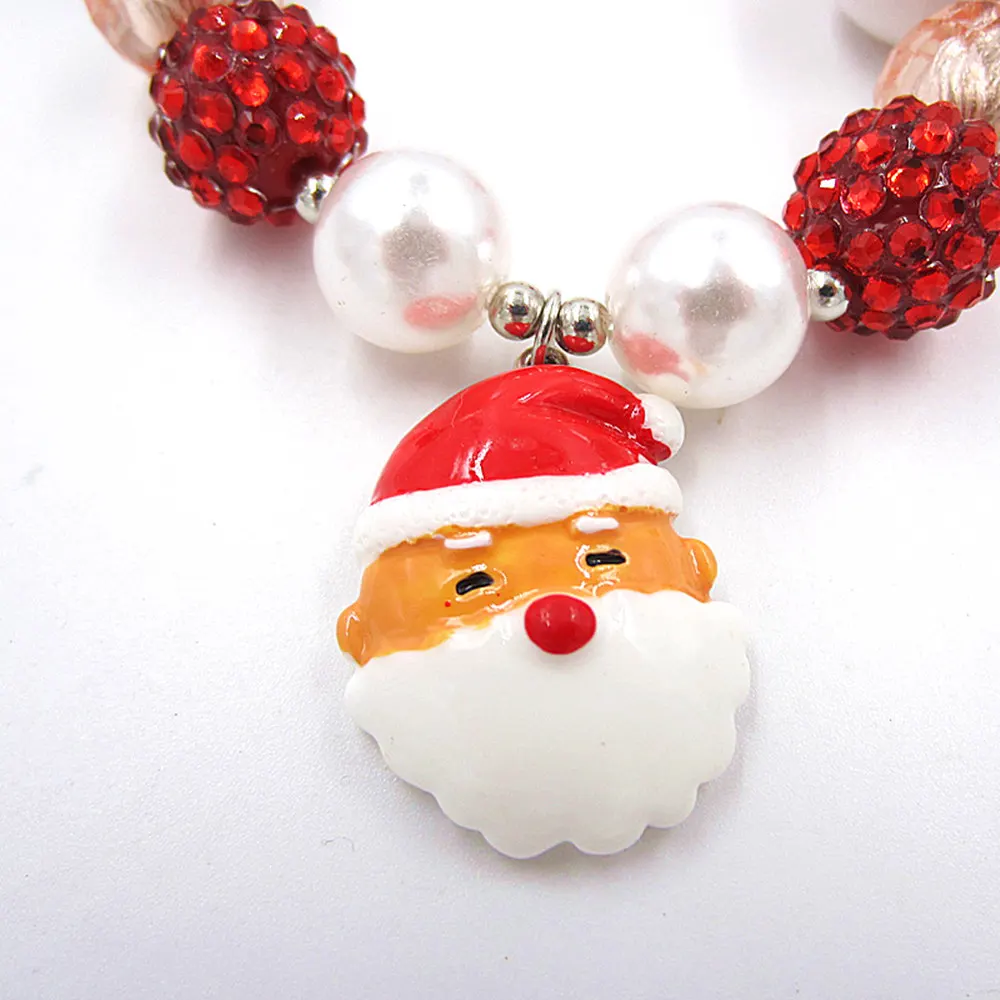 Прекрасный рождественский подарок для детей 8 + 20 мм бусины подвеска с