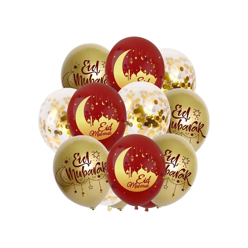 

EID Mubarak Moon Balloon Banner Set Ramadan Decoration For Home Islamic Muslim Party Backdrop Set