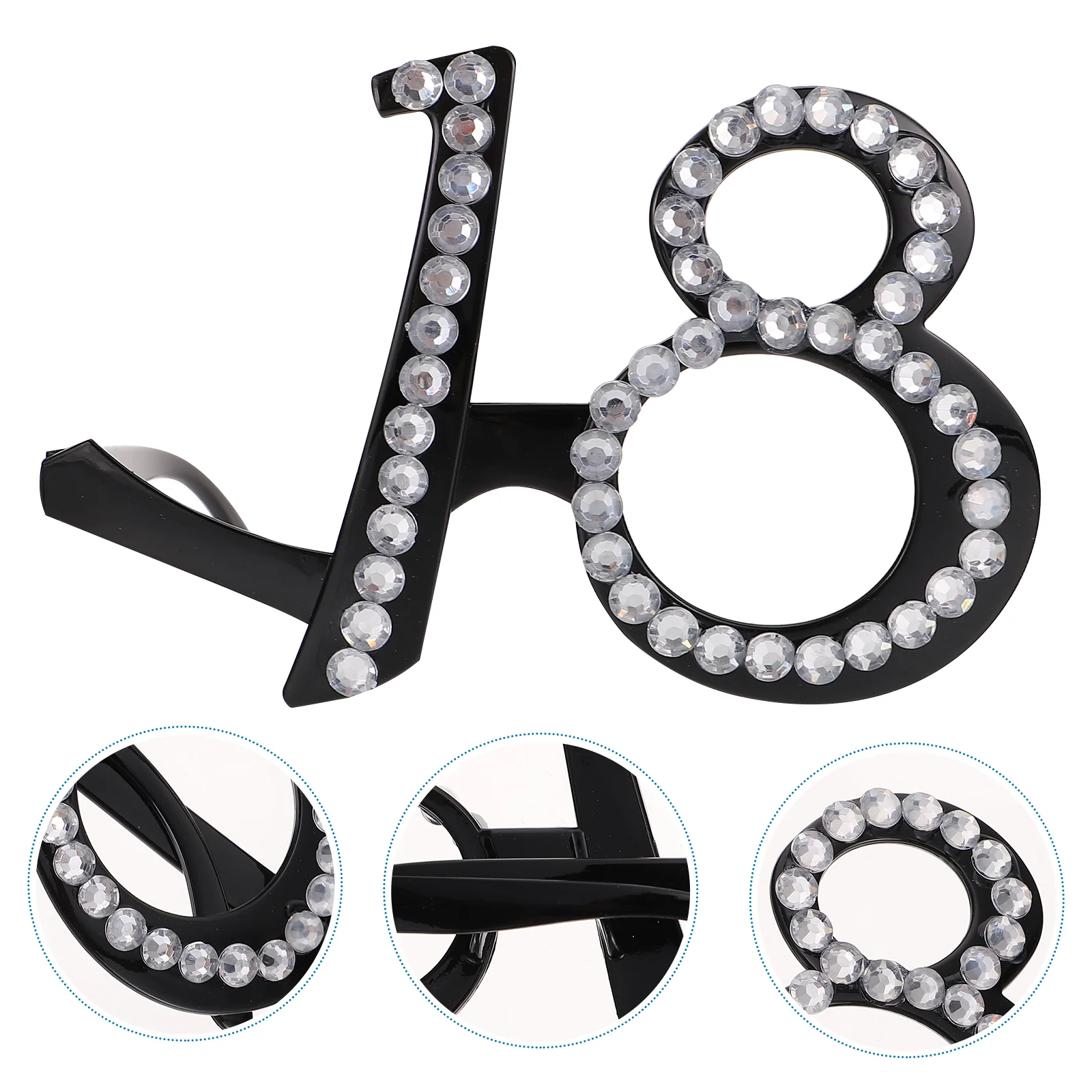 

Unique Birthday Party Glasses Decoration Funny Birthday Crystal Number Glasses